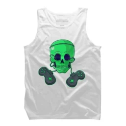 Men's Design By Humans Halloween Skeleton Skull Crossbones Video Gamer By TaiHan Tank Top -Design By Humans GUEST 75cd8d1a 7295 4a28 a8a0 1dbd953c62dd