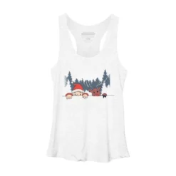 Women's Design By Humans Christmas Santa And Rudolph Peaking By Rasok Racerback Tank Top -Design By Humans GUEST 76dd3300 7fc7 454f 869b 33eb96df5b2e