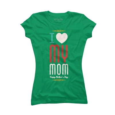 Junior's Design By Humans Mother's Day I Love My Mom By Tmsarts T-Shirt 6 Junior's Design By Humans Mother's Day I Love My Mom By Tmsarts T-Shirt - Image 6