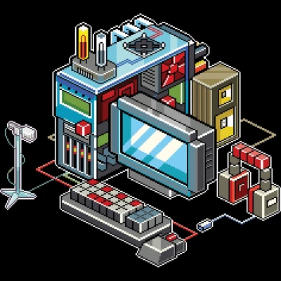 Junior's Design By Humans 8bit Computer By Raynoa T-Shirt 1 Junior's Design By Humans 8bit Computer By Raynoa T-Shirt