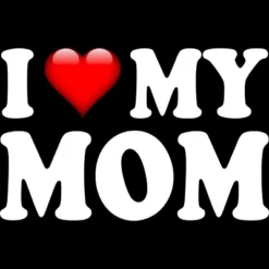 Men's Design By Humans I Love My Mom Bold Text By ArmyTee T-Shirt