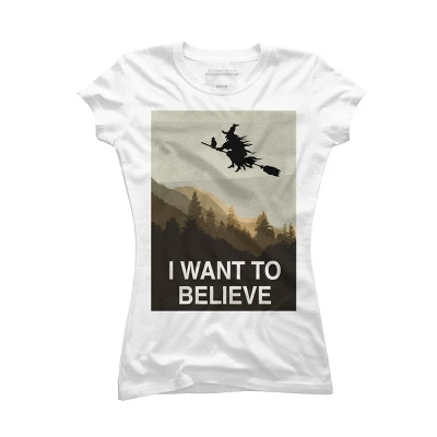 Junior's Design By Humans Halloween: I Want To Believe By RedCowTees T-Shirt 4 Junior's Design By Humans Halloween: I Want To Believe By RedCowTees T-Shirt - Image 4