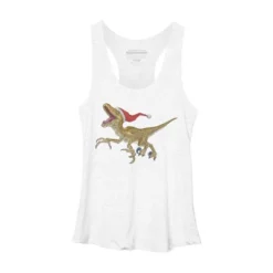 Women's Design By Humans Christmas Velociraptor By Ayota Racerback Tank Top -Design By Humans GUEST 79e5e447 ae26 4c1c 929f a403d0b7d10b