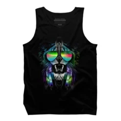 Men's Design By Humans Music Jungle By Clingcling Tank Top -Design By Humans GUEST 7a511932 8471 4ada 951b b2a1bee38d58