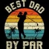 Men's Design By Humans Best Dad By Par Tropical Golf By Tank Top
