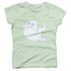 Girl's Design By Humans Boo Cute Ghost Halloween Cute Design By BoogieCreates T-Shirt -Design By Humans GUEST 7ad06e27 76b7 40ce 9bd4 02f51bd6ca1d
