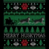Men's Design By Humans Christmas Siberian Husky Dog Funny Husky Ugly Christmas Sweater By Pahari Tank Top