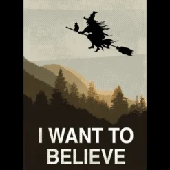 Junior's Design By Humans Halloween: I Want To Believe By RedCowTees T-Shirt