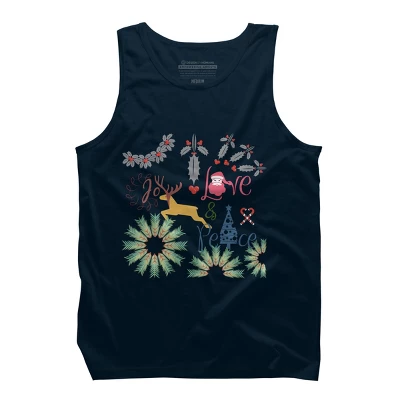 Men's Design By Humans Colorful Christmas Collage By Famenxt Tank Top 5 Men's Design By Humans Colorful Christmas Collage By Famenxt Tank Top - Image 5