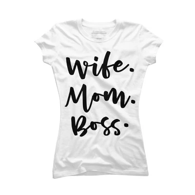 Junior's Design By Humans Wife. Mom. Boss. By TheBlackCatPrints T-Shirt 2 Junior's Design By Humans Wife. Mom. Boss. By TheBlackCatPrints T-Shirt - Image 2