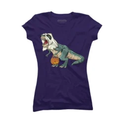 Junior's Design By Humans Trex Ghost Costume Design Funny Halloween Dinosaur By Threadlets T-Shirt -Design By Humans GUEST 8034fdfd edd3 47ab ae3d 9fa17fd76933