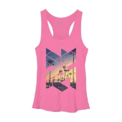 Women's Design By Humans Vintage Palm Beach Geometric By Magnussons Racerback Tank Top -Design By Humans GUEST 80aa8e51 6a1d 44e5 b768 701f0f49de1a
