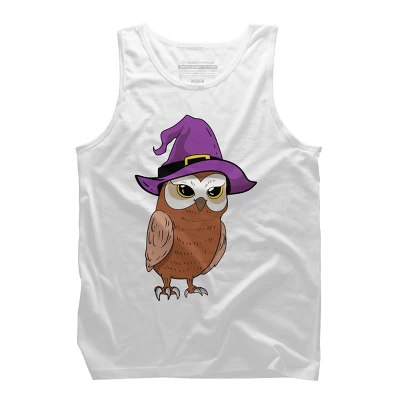 Men's Design By Humans Owl Witch Halloween T Shirt By Thebeardstudio Tank Top 7 Men's Design By Humans Owl Witch Halloween T Shirt By Thebeardstudio Tank Top - Image 7