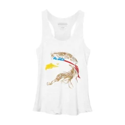 Women's Design By Humans July 4th Eagle Mullet American Flag By Corndesign Racerback Tank Top -Design By Humans GUEST 8239c77f eeec 4700 beb5 539ec887f998