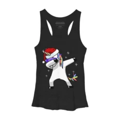 Women's Design By Humans Dabbing Unicorn Shirt Hip Hop Dab Santa Hat Christmas Shirt V By Vomaria Racerback Tank Top -Design By Humans GUEST 82512a4b 05ad 440a b18e 54b6db094a65