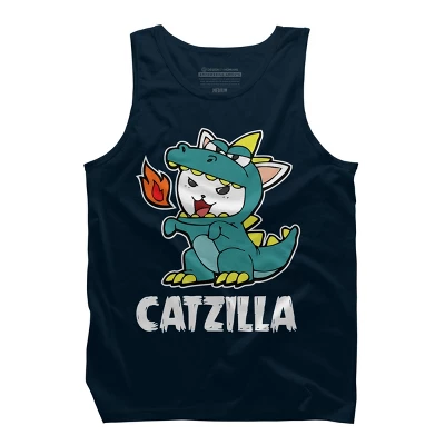 Men's Design By Humans Catzilla Halloween Costume Dragon Monster Kitten Cats Lover By Lenxeemyeu Tank Top 6 Men's Design By Humans Catzilla Halloween Costume Dragon Monster Kitten Cats Lover By Lenxeemyeu Tank Top - Image 6