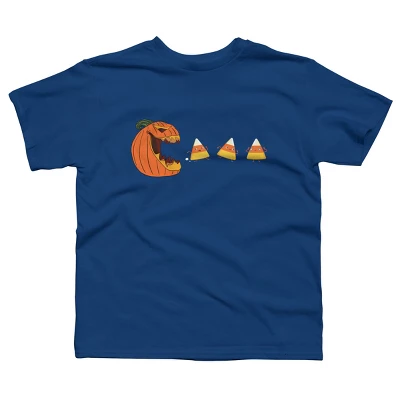 Boy's Design By Humans Halloween Gamer Pumpkin Eating Candy Corn By Rawresh6 T-Shirt 7 Boy's Design By Humans Halloween Gamer Pumpkin Eating Candy Corn By Rawresh6 T-Shirt - Image 7