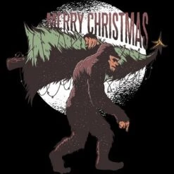 Men's Design By Humans Christmas Bigfoot By ArtStyleAlice Tank Top