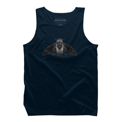 Men's Design By Humans Monochrome Cicada By Realkey Tank Top 4 Men's Design By Humans Monochrome Cicada By Realkey Tank Top - Image 4