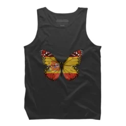 Men's Design By Humans Butterfly Flag Of Spain By GiftsIdeas Tank Top -Design By Humans GUEST 84eb9519 d4e8 4683 8e42 201e6a39162c