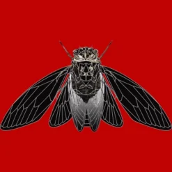 Men's Design By Humans Monochrome Cicada By Realkey Tank Top