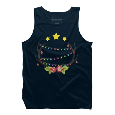 Men's Design By Humans Christmas Deer By Reivchan Tank Top 5 Men's Design By Humans Christmas Deer By Reivchan Tank Top - Image 5