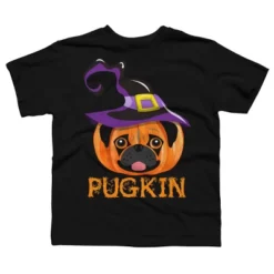 Boy's Design By Humans Pugkin Pumpin Halloween By Trantanphat95 T-Shirt -Design By Humans GUEST 86c1f99c 5755 433e a1d9 b5cb7ac97a06
