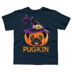 Boy's Design By Humans Pugkin Pumpin Halloween By Trantanphat95 T-Shirt -Design By Humans GUEST 86f45b5e 6555 4cb9 ba66 57b88308293e