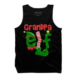 Men's Design By Humans Grandpa Elf Christmas By Personalized Tank Top -Design By Humans GUEST 87814cf2 42ab 4d30 8317 a8df4fa5e16b