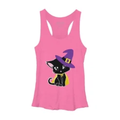 Women's Design By Humans Halloween Cat By AdrianaOliveira Racerback Tank Top -Design By Humans GUEST 87be3267 9faa 4daa bbbe aa5be83eee22