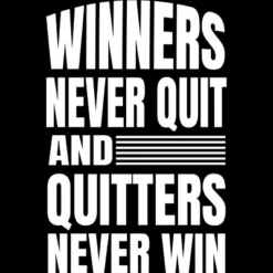 Women's Design By Humans Winners Never Quit, Quitters Never Win By Punsalan Racerback Tank Top