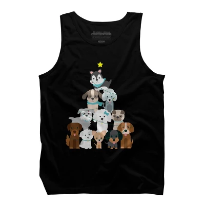 Men's Design By Humans Christmas Tree Dogs By GiftsIdeas Tank Top 4 Men's Design By Humans Christmas Tree Dogs By GiftsIdeas Tank Top - Image 4