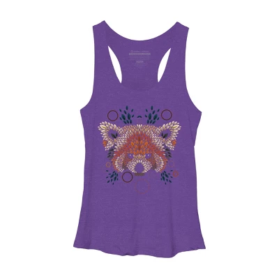 Women's Design By Humans Red Panda Face By LetterQ Racerback Tank Top 5 Women's Design By Humans Red Panda Face By LetterQ Racerback Tank Top - Image 5