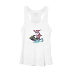 Women's Design By Humans Christmas Cartoon Santa Riding A Jet Ski By Rasok Racerback Tank Top -Design By Humans GUEST 88c0d99e bf34 4d61 bfba 6d8407be1ce0