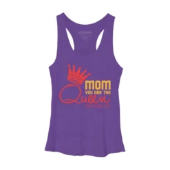 Women's Design By Humans Mother's Day Mom You Are The Queen By Tmsarts Racerback Tank Top -Design By Humans GUEST 88d8c1d7 09d7 4383 97a7 257fd48d627b
