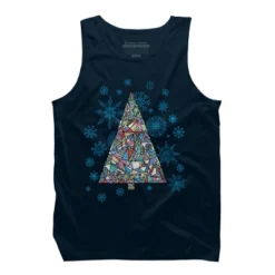 Men's Design By Humans Christmas Fir-tree By Xgdesign Tank Top -Design By Humans GUEST 896f9e92 6f31 40c0 8b8b ce1aa4d40991