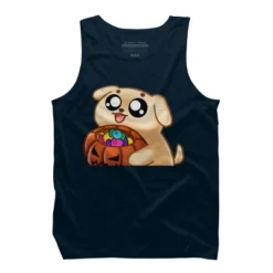 Men's Design By Humans Halloween Candy Pup By Puppers Tank Top -Design By Humans GUEST 89924105 81d9 43bc 994c e1b4189ff483