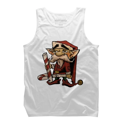 Men's Design By Humans The Candy Cane Elf By HawksAerie Tank Top 6 Men's Design By Humans The Candy Cane Elf By HawksAerie Tank Top - Image 6