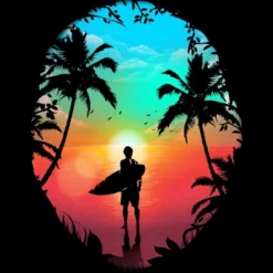 Men's Design By Humans Summer Break By Clingcling Tank Top