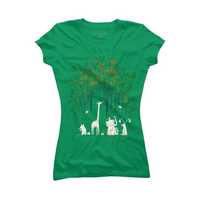 Junior's Design By Humans Repaint The Forest By Radiomode T-Shirt 7 Junior's Design By Humans Repaint The Forest By Radiomode T-Shirt - Image 7
