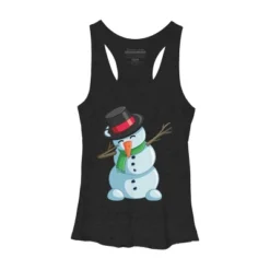 Women's Design By Humans Christmas Dabbing Snowman By GiftsIdeas Racerback Tank Top -Design By Humans GUEST 8ba090b4 081d 4af0 b5b4 a5b28a1d6b65