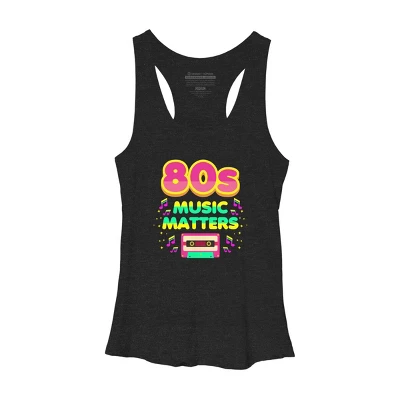 Women's Design By Humans 80's Music Matters By Zanpacto Racerback Tank Top 2 Women's Design By Humans 80's Music Matters By Zanpacto Racerback Tank Top - Image 2