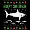 Women's Design By Humans Shark Christmas By Sophialada Racerback Tank Top