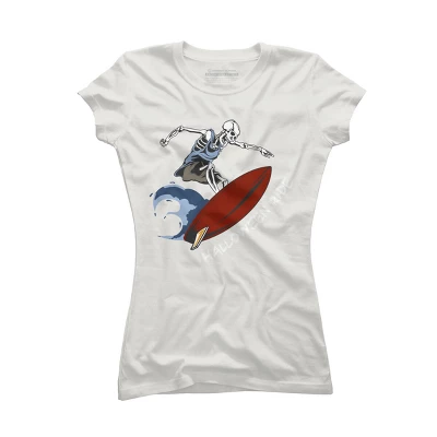 Junior's Design By Humans Halloween Surfing Zombie Skeleton Funny Costume T Shirt By Graceandfinn T-Shirt 6 Junior's Design By Humans Halloween Surfing Zombie Skeleton Funny Costume T Shirt By Graceandfinn T-Shirt - Image 6