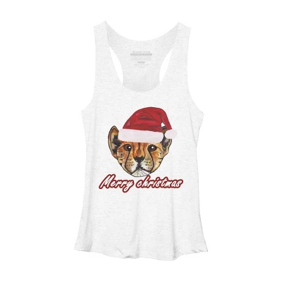 Women's Design By Humans Christmas Cheetah By Susserain Racerback Tank Top 5 Women's Design By Humans Christmas Cheetah By Susserain Racerback Tank Top - Image 5