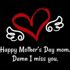 Women's Design By Humans Happy Mother's Day Miss You Mom By Graceandfinn Racerback Tank Top