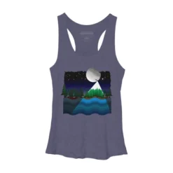 Women's Design By Humans Christmas Night By Recklessframee Racerback Tank Top -Design By Humans GUEST 9296fe3a 1e5d 4f80 a2a4 4376e2a72a23