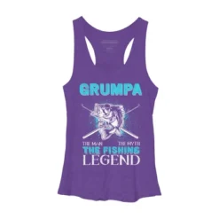 Women's Design By Humans Grumpa Man Myth Fishing Legend By HoangCathrine Racerback Tank Top -Design By Humans GUEST 93593d27 fd38 417c bcd8 c75d299840c7