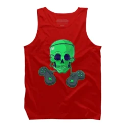 Men's Design By Humans Halloween Skeleton Skull Crossbones Video Gamer By TaiHan Tank Top -Design By Humans GUEST 93722e89 dd7d 4e36 aeb4 820335e271fd