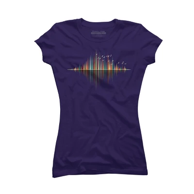 Junior's Design By Humans Nature's Music - Sound Wave By NomAdartStudio T-Shirt 9 Junior's Design By Humans Nature's Music - Sound Wave By NomAdartStudio T-Shirt - Image 9
